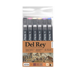 Del Rey - Twin Marker Ahşap Renkleri 6lı Set 2191/93/95/97/107