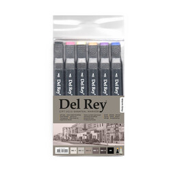 Del Rey - Twin Marker Sıcak Gri Tonları 6lı Set WG-1/3/5/7/9/120