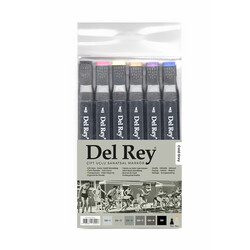 Del Rey - Twin Marker Soğuk Gri Tonları 6lı Set CG-1/3/5/7/9/120