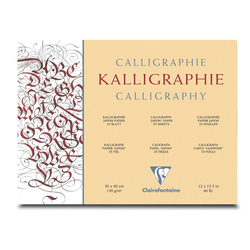 Clairefontaine - Kaligrafi Bloğu 30x40cm 130gr 25 Yaprak Uzun Kenar Yapışkanlı