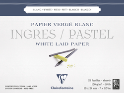 Clairefontaine - Ingres Pastel Blok 130gr 18x24cm 25 Yaprak Uzun Kenar Yapışkanlı