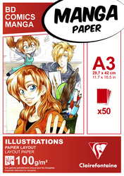 Clairefontaine - Manga Layout Markör Bloğu A3