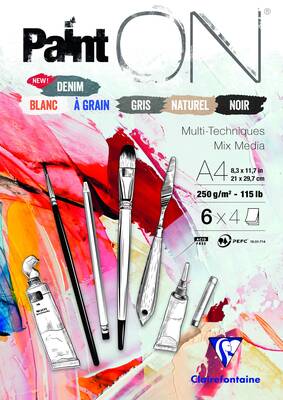 Paint-On Karışık Teknik Blok Karışık Renk A4 250gr 24 Yaprak