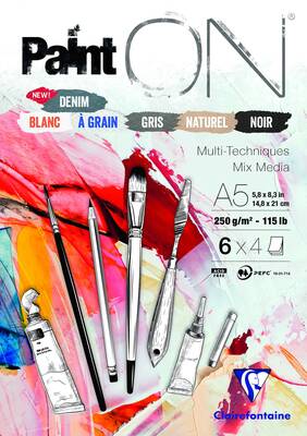 Paint-On Karışık Teknik Blok Karışık Renk A5 250gr 24 Yaprak