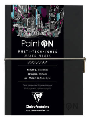 Paint-On Karışık Teknik Defter Siyah A5 250gr 32 Yaprak