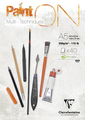 Paint-On Karışık Teknik Blok Beyaz A5 250gr 40 Yaprak