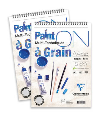 Paint-On A Grain Çizim Bloğu A3 200gr 20 Yaprak Üstten Spiralli