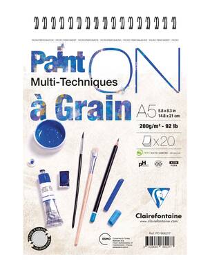 Paint-On A Grain Çizim Bloğu A5 200gr 20 Yaprak Üstten Spiralli