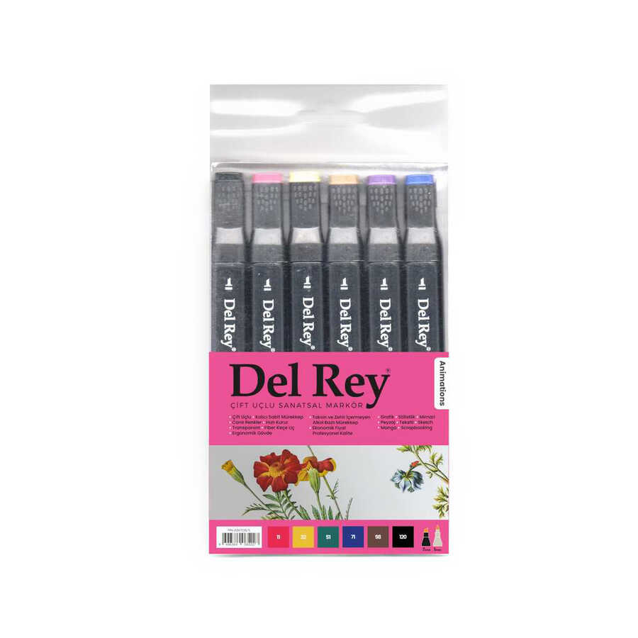 Del Rey TWIN MARKER 6lı ANİMATİON RENK.11/32/51/71/98/120