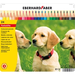 Eberhard Faber - Altıgen Kuruboya 3mm mine 24 Renk Metal Kutu