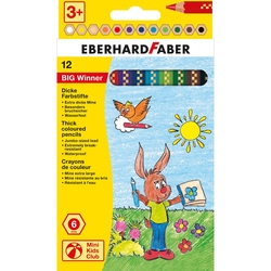 Eberhard Faber - BIG Winner Jumbo Altıgen Kuruboya 6mm 12 Renk