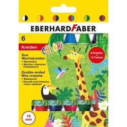 Eberhard Faber - Colori Duo Çift Taraflı Mum Boya 6lı 12 Renk Set