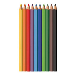 Colori Kalın Üçgen Kuruboya 10lu Set - Thumbnail