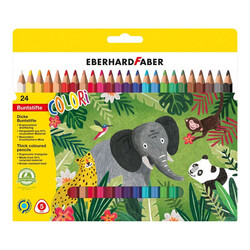 Eberhard Faber - Colori Kalın Üçgen Kuruboya 24lü Set