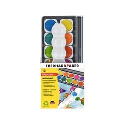 Eberhard Faber - Suluboya Opak 12 renk Plastik Kutu