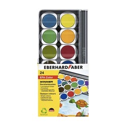 Eberhard Faber - Suluboya Opak 24 renk Plastik Kutu