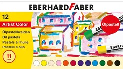 Eberhard Faber - Yağlı Pastel 12 Renk Plastik Kutu