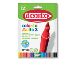 Fibracolor - Colorito Delta Keçeli Kalem 12 Renk