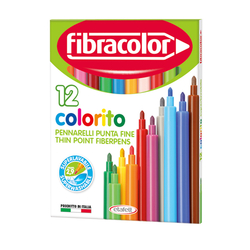 Fibracolor - Fibracolor Colorito Keçeli Kalem 12 Renk