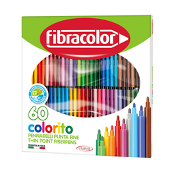 Fibracolor - Fibracolor Colorito Keçeli Kalem 60 Renk