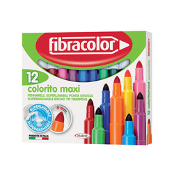 Fibracolor - Fibracolor Colorito Maxi Keçeli Kalem 12 Renk