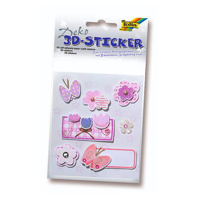 3D Kağıt Motif Sticker Set 3