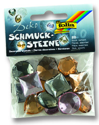Folia - Folia Akrilik Mücevher Taş 20 parça Maxi-Smoky