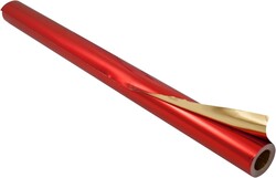 Alu Folyo 50cmx10m Rulo Kırmızı -Altın - Thumbnail