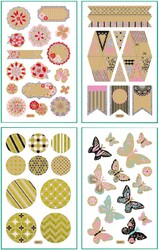 Craft Sticker 10,5X21cm 8 Tabaka Romantik - Thumbnail