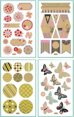 Craft Sticker 10,5X21cm 8 Tabaka Romantik