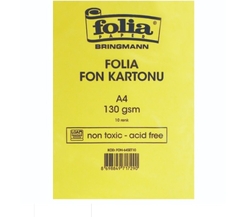Ponart - Folia Fon Kartonu 130gsm A4 10 renk 10tabaka