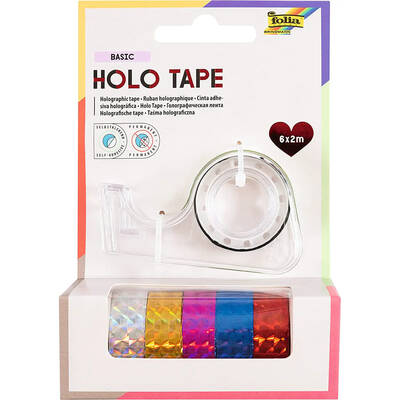 Holo-Tape Renkli Bant Seti Basic 12mmX2m 6lı