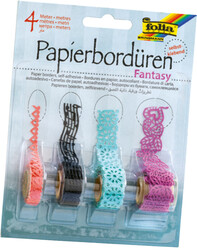 Folia - Folia Kadife Bordür Yapışkanlı Set Fantazi 4 rulo