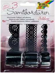 Folia - Folia Kadife Bordür Yapışkanlı Set Folklor 3 rulo