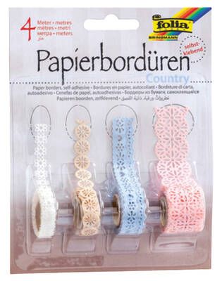 Folia Kadife Bordür Yapışkanlı Set Ülke 4 rulo