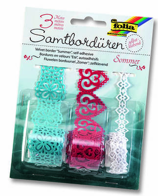 Folia Kadife Bordür Yapışkanlı Set Yaz 3 rulo