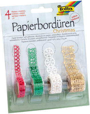 Folia Kadife Bordür Yapışkanlı Set Yeni Yıl 4 rulo
