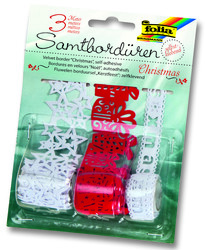Folia - Folia Kadife Bordür Yapışkanlı Set Yılbaşı 3 rulo