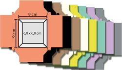 Küçük Kağıt Çerçeveler 9x9 Kare 48 adet - Thumbnail