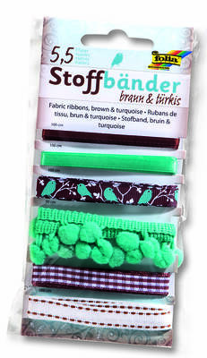 Folia Kumaş Bandı Set 6 çeşit Kahve-Turkuaz