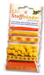 Folia - Folia Kumaş Bandı Set 6 çeşit Sarı-Turuncu