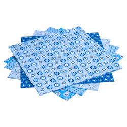 Origami Kağıt 15x15 Basics Mavi 50 Tabaka - Thumbnail