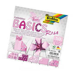 Folia - Origami Kağıt 15x15 Basics Pembe 50 Tabaka