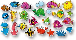 Punch sticker 150 parça Denizaltı dünyası - Thumbnail