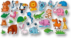Punch sticker 150 parça Hayvanlar - Thumbnail