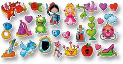 Punch sticker 150 parça Prenses - Thumbnail