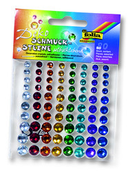 Folia - Folia Yapışkanlı Taşlar 80 adet Gökkuşağı