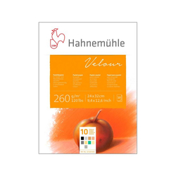 Hahnemühle - Velour Pastel Blok 260g 10renk 24X32cm 10 Yaprak