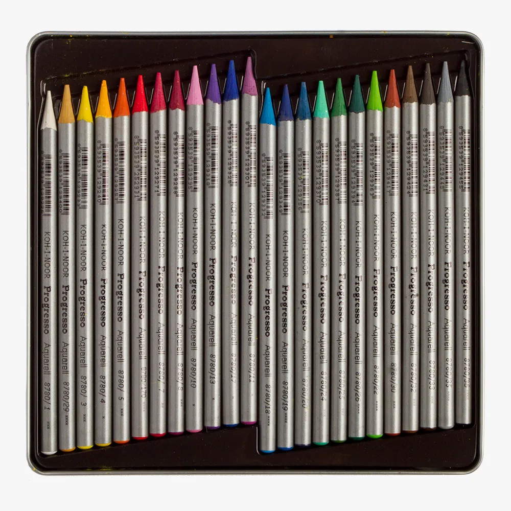 Progresso Aquarell Kalem 24lü Metal Set
