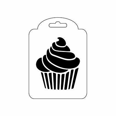 Stencil 10x14cm Cupcake
